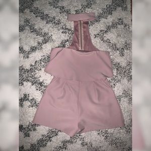 Pink romper with attached choker